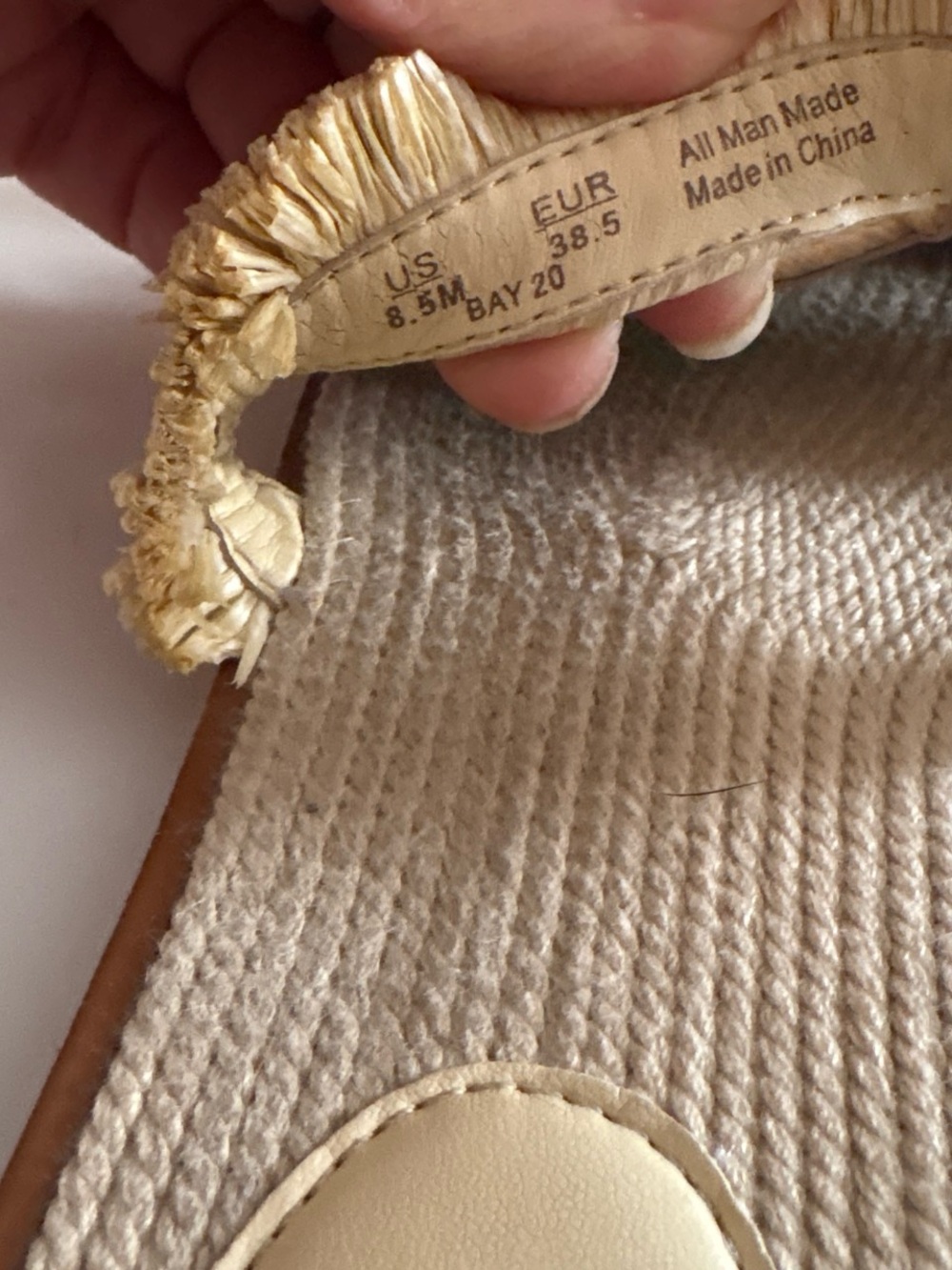 Sam Edelman Women's Raffia Slide Sandals in Natural 8.5 - Picture 7 of 8